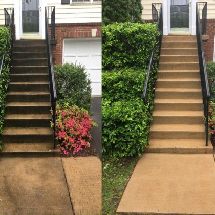 Concrete Steps Pressure Washing Ashburn